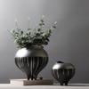 Silverfärgblockerad Keramisk Vas Blomvas Kruka Keramiska Hantverk Blomsterarrangemang Tillbehör Heminredning