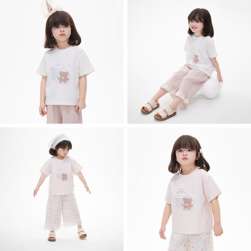 Girls' Cartoon Print Short Sleeve T-Shirt