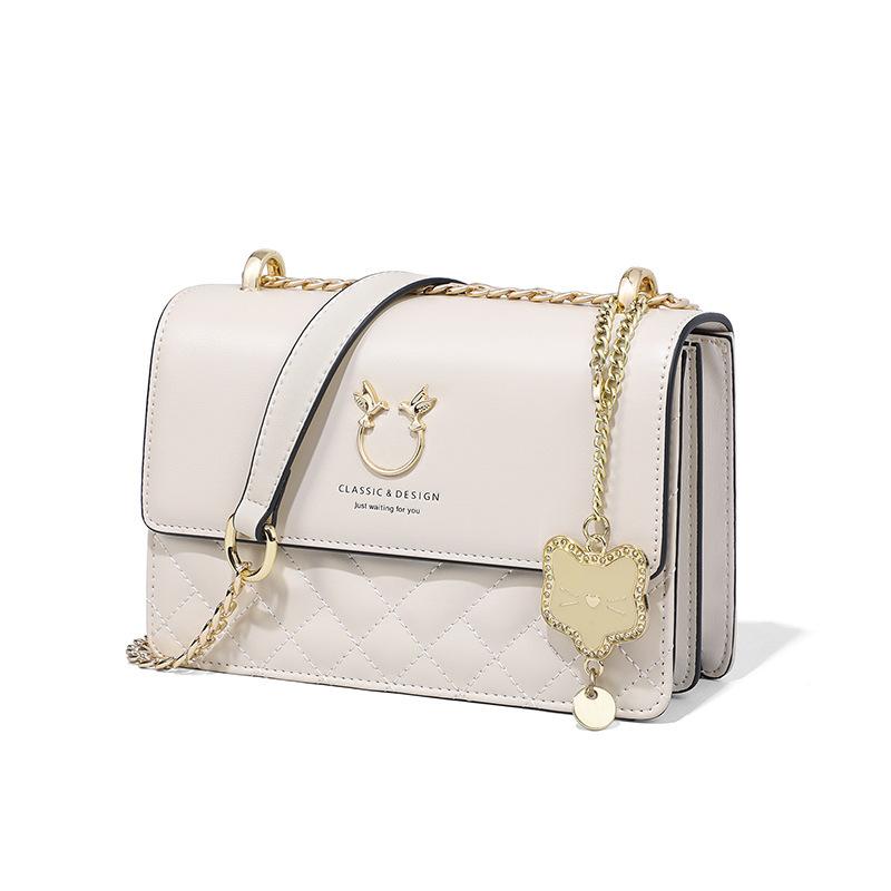 Новая сумка через плечо с легкой роскошной высококачественной цепочкой, маленькая квадратная сумка, модная сумка через плечо