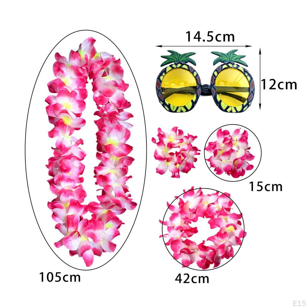Conjunto de Colar e Tiara Havaiana para Festas na Praia Eventos