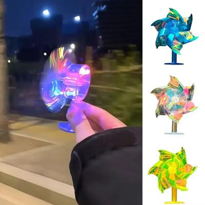 Luz de Molinillo de Viento LED de Colores Alimentado por Viento para Decoración de Bicicleta Motocicleta Seguridad