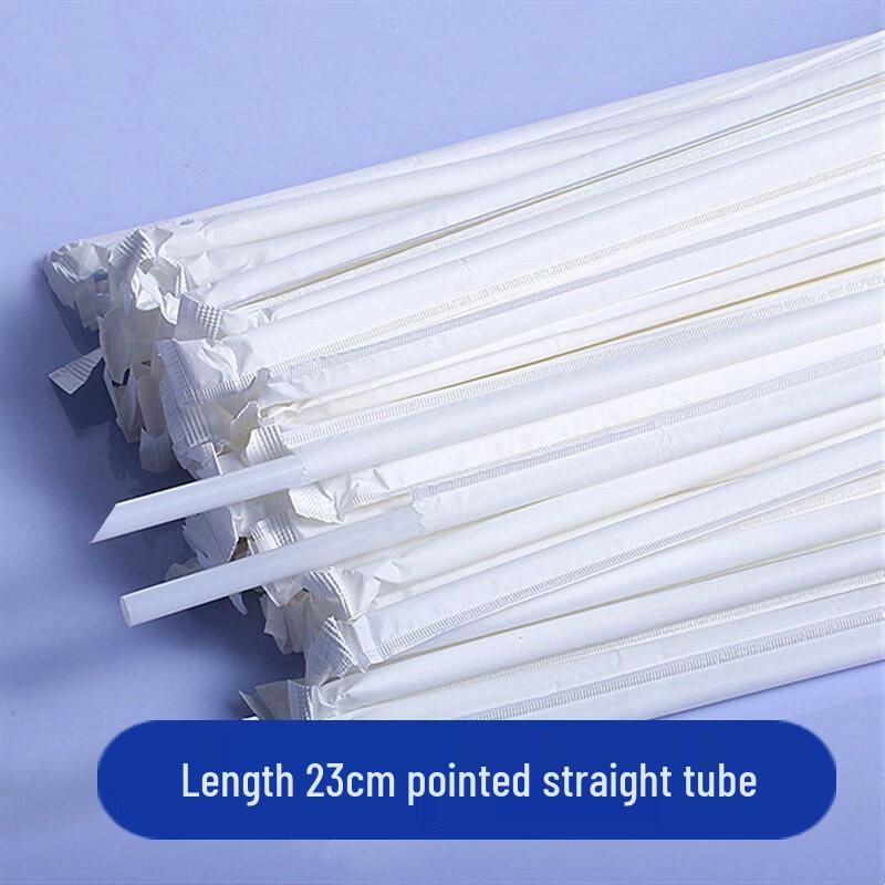 ZISIZ Individually Wrapped Plastic Disposable Straw