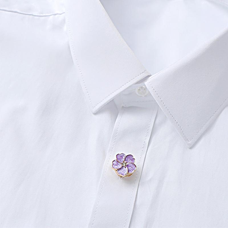 2-teiliges Set Mit Diamanten Bunter Seidenschal Schnalle Mode Legierung Retro Stil Hemd Dekoration Schnalle Kragenschnalle Blume