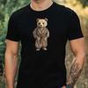 T-Shirt Men Papa Bear Motif Cotton Size XS To 5XL