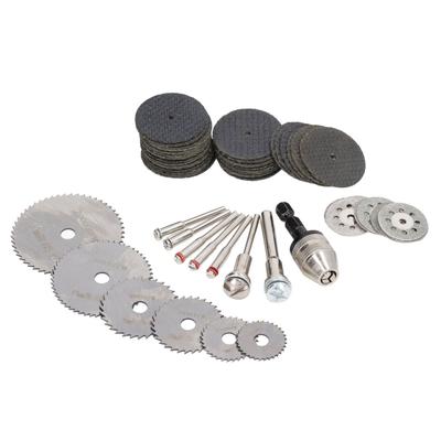 Kit de Herramientas de Ruedas de Corte Giratorias Disco de Corte de Resina Hojas de Sierra HSS para Madera Metal Plástico