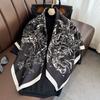 New Square Scarf French Retro Silk Scarf Women'S Twill Silk Scarf Neck Shawl 90 Square Imitation Silk