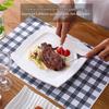 Thickened Stainless Steel Cutlery Set: Ceramic Plate, Steak Knife, Fork, Spoon - Three-Piece Western Dining Set