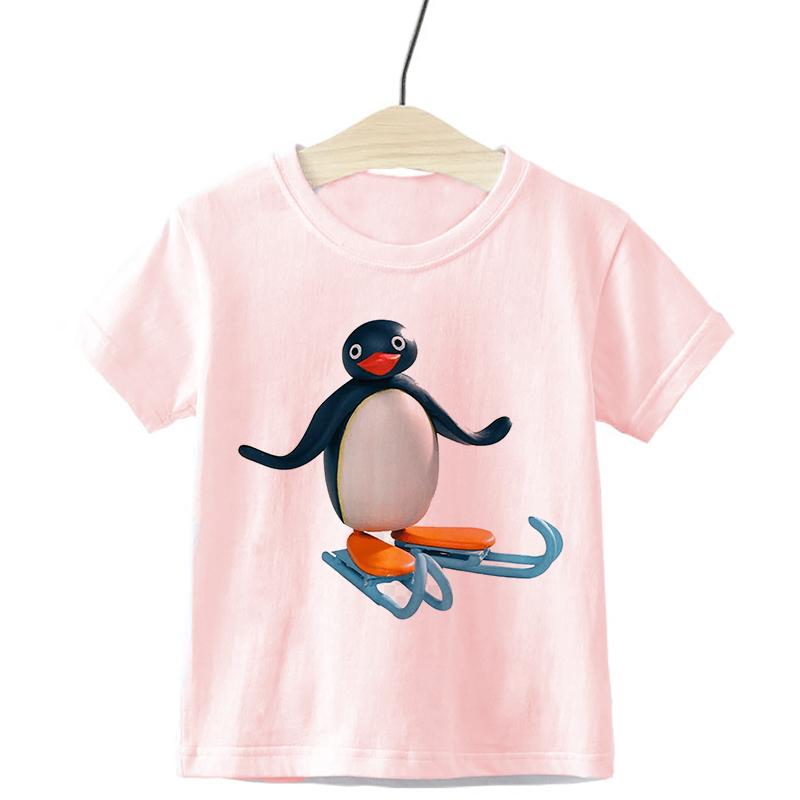 Children's T-Shirt Children For Girl Boy Girls Kids Kid's Shirts Child Baby Toddler Penguin Family Party Tee Tops Clothing Short