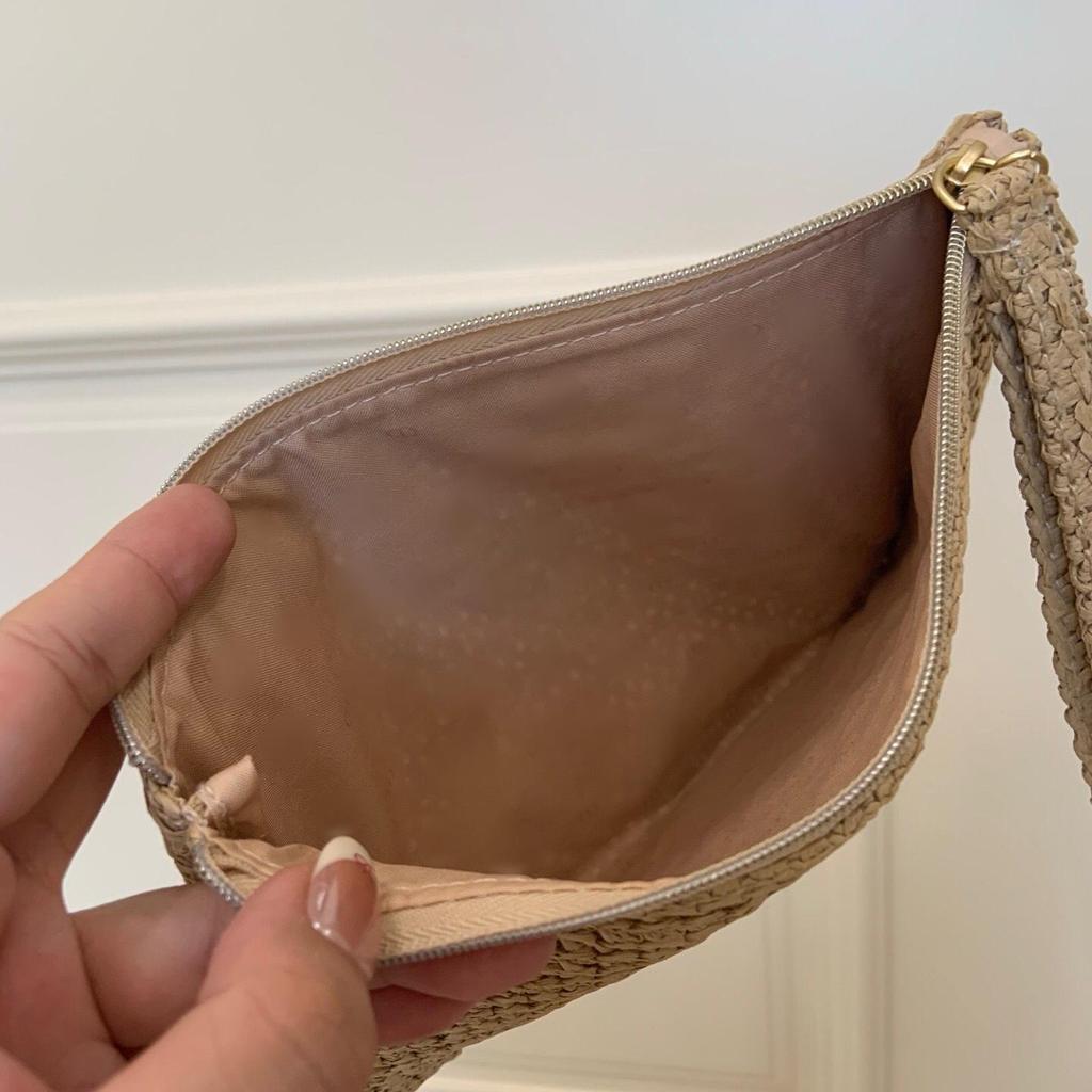 25th Anniversary Straw Woven Makeup Bag: Summer D Travel Clutch & Handbag