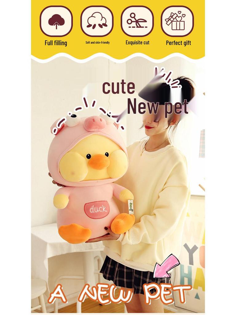 Cartoon Rabbit, Frog, and Duck Plush Toy - Hyaluronic Acid Soft Children's Birthday Gift