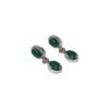 Orecchini in Malachite Temperamento Retrò Nicchia Lusso Leggero Personalità Semplice Versatile Tendenza Rame Placcato Oro Pietra Semitonda