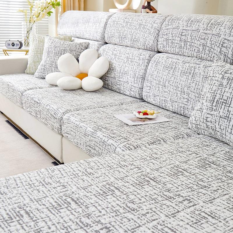 Cool Feeling Ice Silk Sofa Cover All-inclusive Universal Summer Living Room Sofa Cover Thickened Stretch Anti-slip Dust-proof