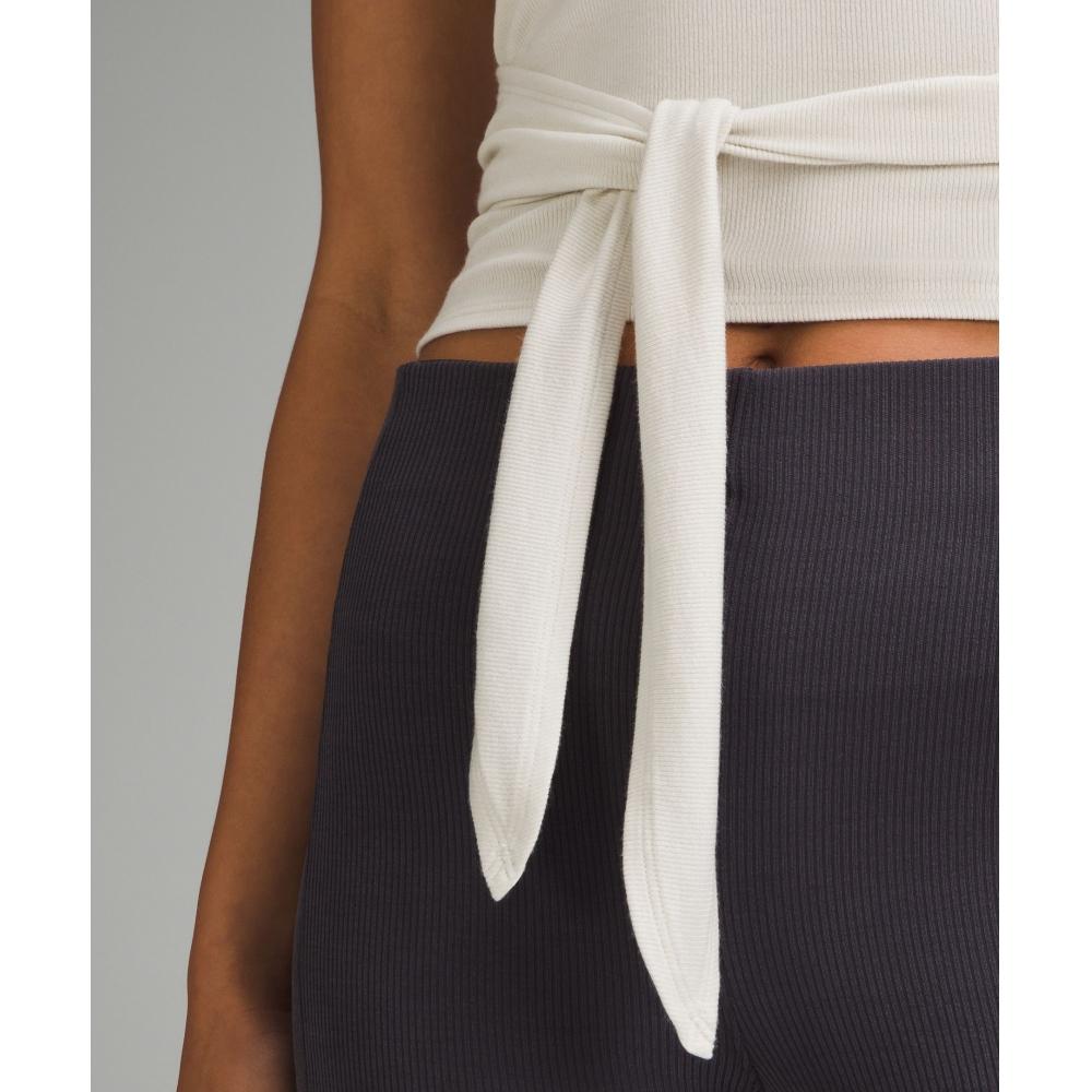 Lululemon Adjustable Ties Short Sleeve Shirt Bone