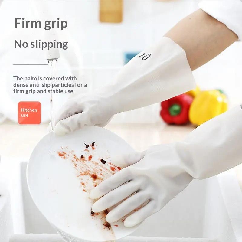 5Pairs Waterproof Silicone Household Gloves Non Slip Design Lovely Prints For Kitchen Dishwashing Daily House Chores