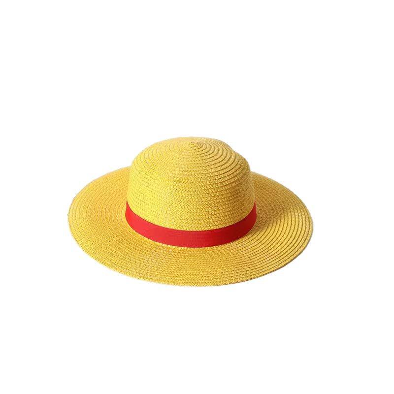 In Stock: One Piece Luffy Straw Hat - Cosplay Parent-Child Sun Hat Performance Braid