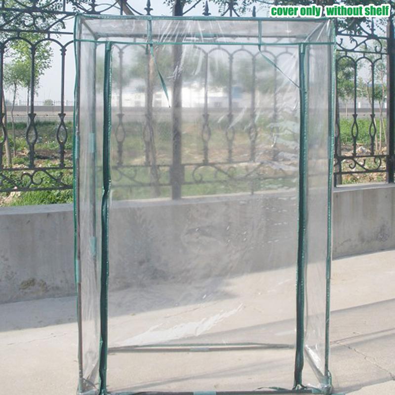Portable Greenhouse Cover Anti-UV Waterproof PVC Plant Cover Tomato Plants Garden Tent Greenhouse (Without Iron Stand)