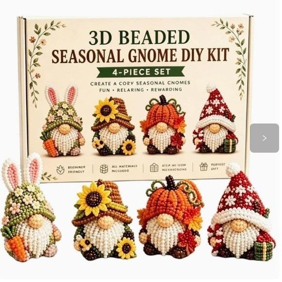 3D Beaded Animal Craft Kit DIY Jewelry Making Set for Kids & Adults - Petite Handmade Bead Art Gift
