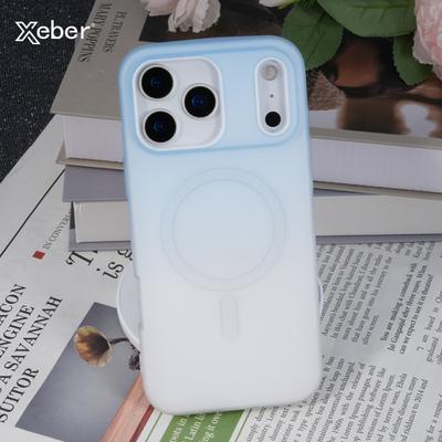 2 In 1 Gradient Jelly Magnetic Case For iPhone 17 Air 16 15 14 13 12 11 Pro Max For Magsafe Wireless Charging Matte Cover