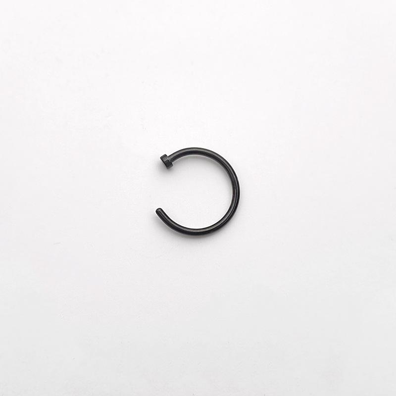 C-Shaped Stainless Steel Fake Nose Ring - Personalized Titanium Steel Piercing Jewelry