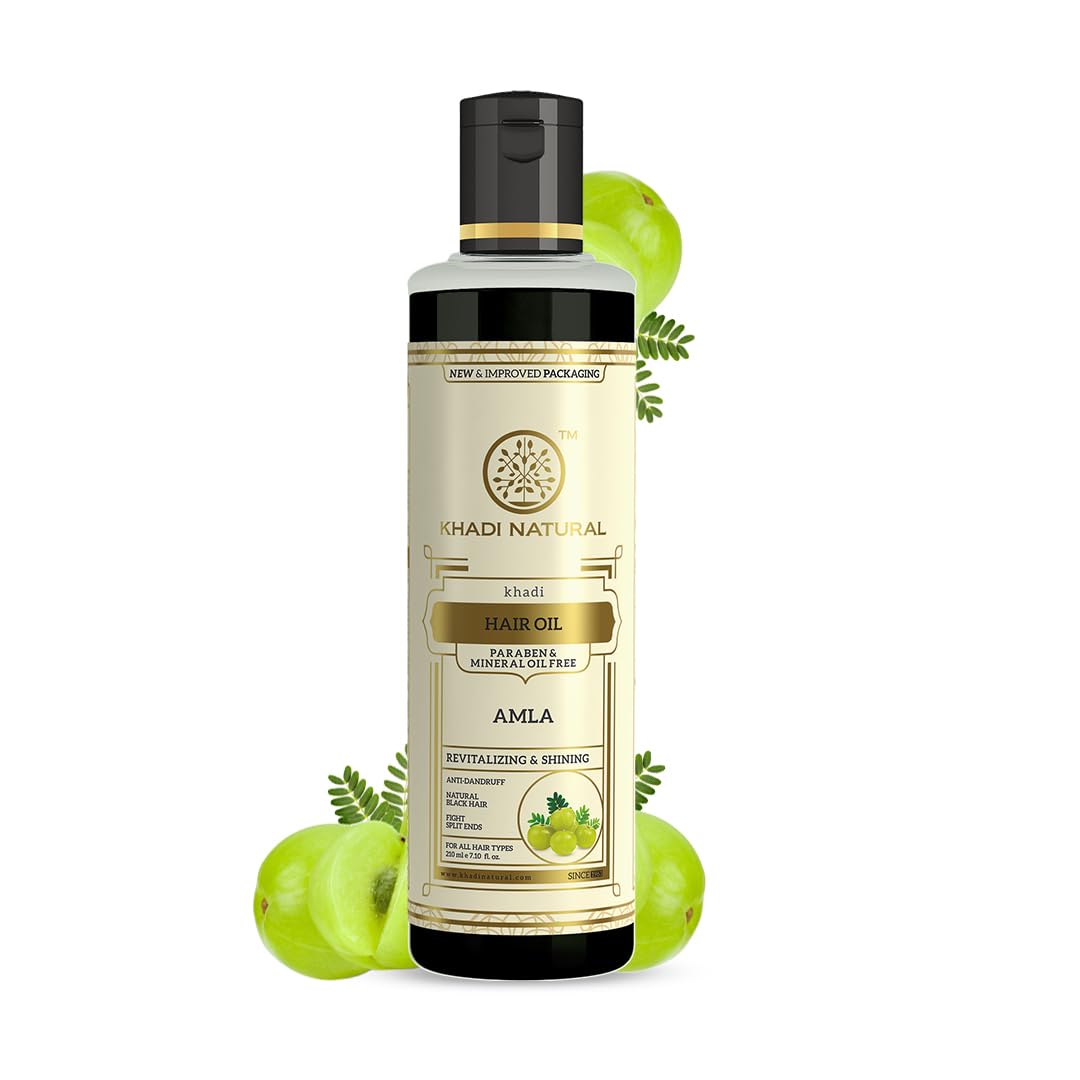 

Khadi Natural Pure Amla Hair Oil 210 ml Pack of 1 | Nourishing Formula for Healthy Strong Hair