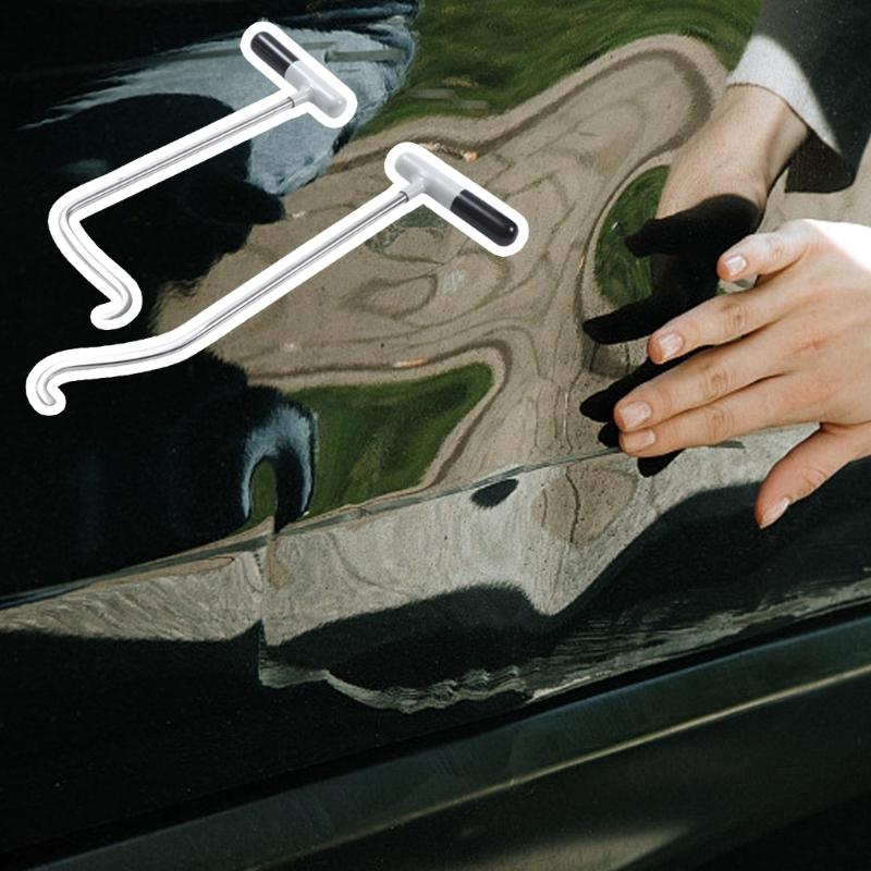 2Pcs Car Dent Repair Rods Dent Remover Hook Tool Metal Repair Tool Universal Auto Body Dent Repairing Rod