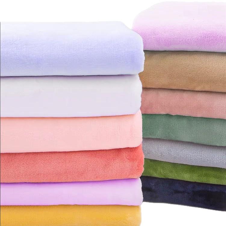 Double-Sided Gold Mink Plush Flannel Blanket & Pajamas Coral Fleece Fabric