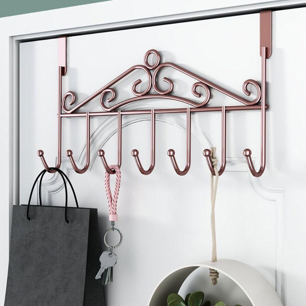 7 Hooks Over Door Hooks Space Saving Door Hanger Rack Door Storage Hook  Kitchen Organizer