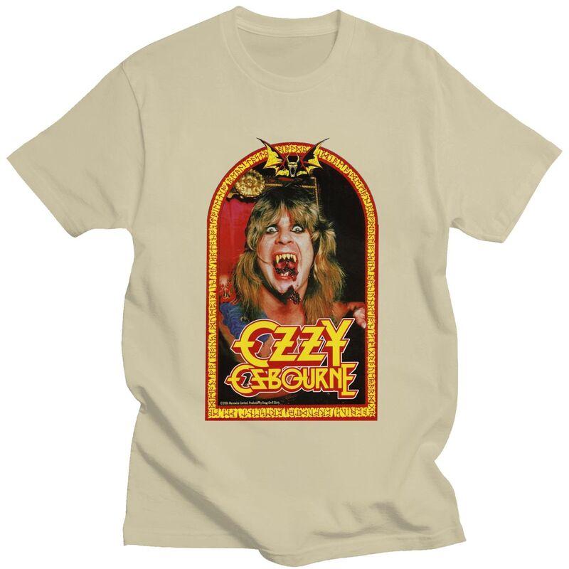 Custom Heavy Metal Rock Ozzy Osbourne T Shirts Men Pure Cotton Tee Tops Tshirt Tshirt Clothing