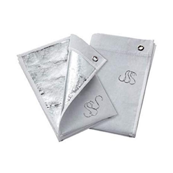 Ensemble d'occultation en aluminium de 2 pièces à installer sur les tringles à rideaux Blocage de la lumière mesures d'économie d'énergie isolant thermique, rideaux, [Facile (6 crochets en S inclus)]