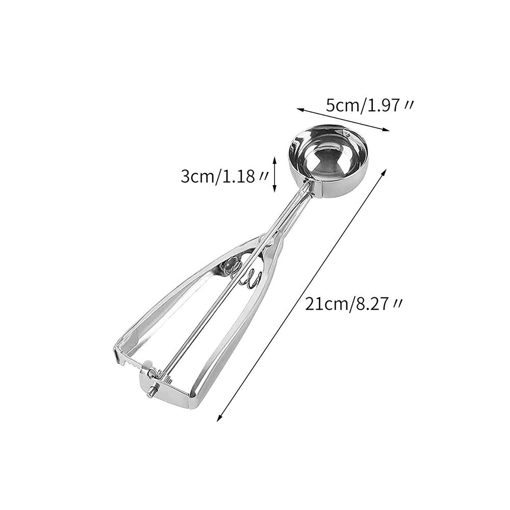 Iskremspade med utløser Rustfritt stål Kakespade for baking Frukt Kakerøre Cupcake