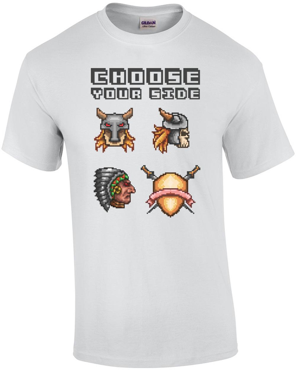 Choose Your Side Retro Gaming T-Shirt Unisex T-Shirt XL