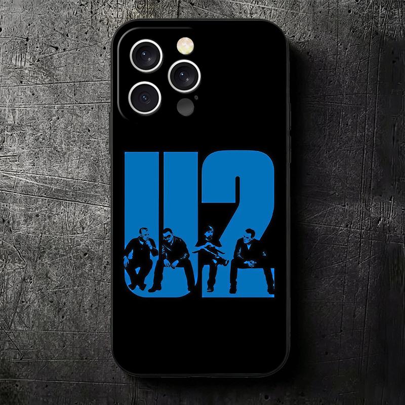 U-U2 Rock Band Soft Phone Case for iPhone 16 16E 17 Air 15 Pro Max 14 Plus 13 Mini 11 12 7 Black Cover Back Shell