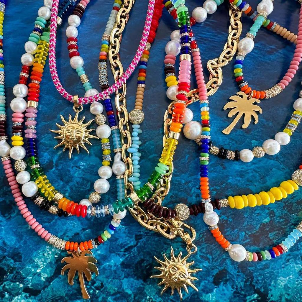 Bohemian Beaded Necklace Stacked Accessories Collarbone Chain Niche Beach Hawaiian Style Spice Girls Accessories
