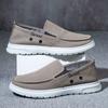 Men's Casual Canvas Shoes Slip On Flat Casual Sneakers Male Light Soft Sole Large Size Footwear
