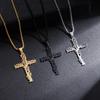 Stainless Steel Polished Design Tree of Life Cutout Cross Pendant Necklace for Men Women Prayer Amulet Jewelry