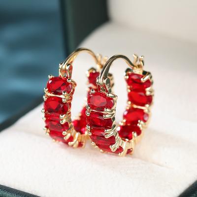 New Egg Shaped Atmospheric Glass Earrings for Women Fashionable Personalized and Versatile Design