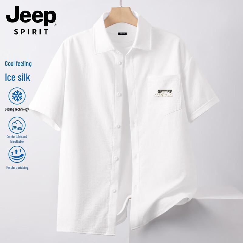 

Мужская повседневная рубашка с коротким рукавом JEEP SPIRIT из ледяного шелка L