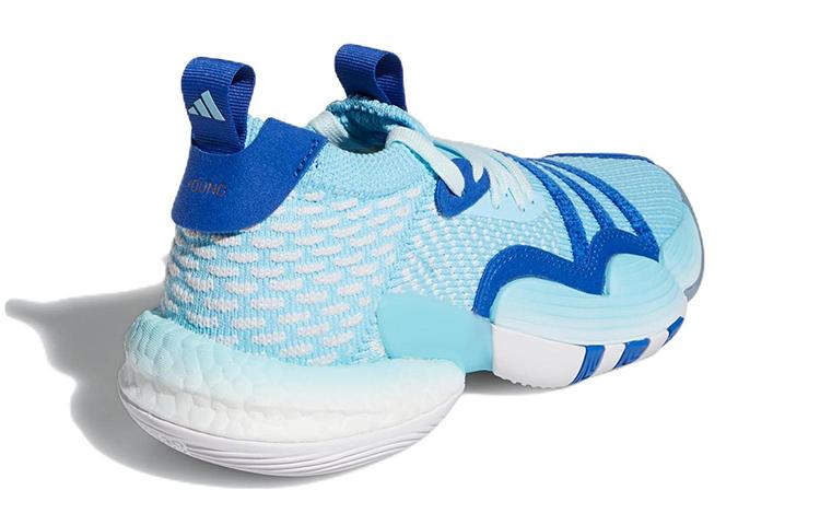adidas Trae Young 2.0 Fabric Mid Top Children's Basketball Shoes Blue H06488
