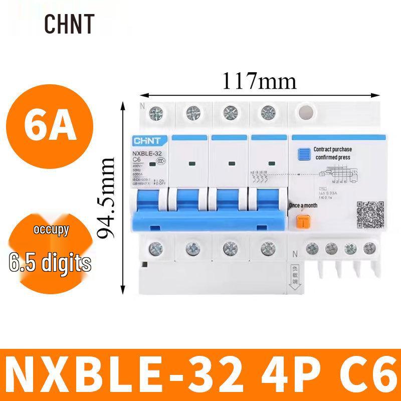 Chint Leakage Protector Circuit Breaker: 2P, 1P3P+N, 4P with Leakage Protection (32A, 20A, 40A, 63A) Air Switch