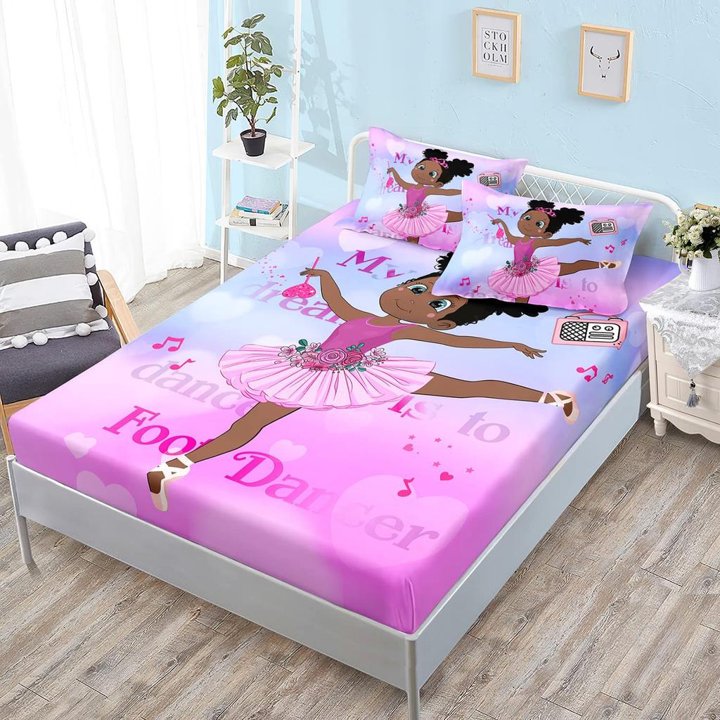 Color Star Theme Pattern Mattress Three-Piece Digital Printing Bedding Set Adult Children