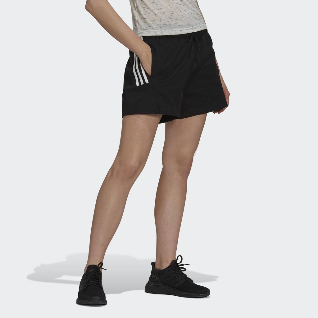 Adidas W Fi Wv Short Striped Print Sports Shorts Women Shorts Black H21576