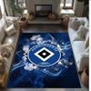 Tappeto in Velluto di Cristallo con Stampa Calcio Hamburger SV, Comodo Assorbente d'Acqua Antiscivolo Tappeto per Pavimenti Interni
