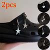 2 Stück Legierung Pentagramm Schuhzubehör Kreativ Glocke Gabel Anhänger DIY Hängend Party Schmuck Karabinerhaken Schuhschnallen Dekoration
