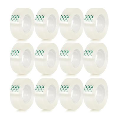 12 Rolls Transparent Tape Refills,Gift Wrap Tape Clear Tape Refills Rolls for Gift Wrapping,Home,School Office Supplies
