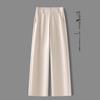 Women's Khaki Wide-Leg Summer Pants 2025: New Loose-Fit, Petite Nine-Point, Straight-Leg Design