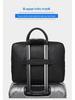 Men's Genuine Leather Water-Resistant Briefcase: High-End, Large-Capacity Commuter Bag