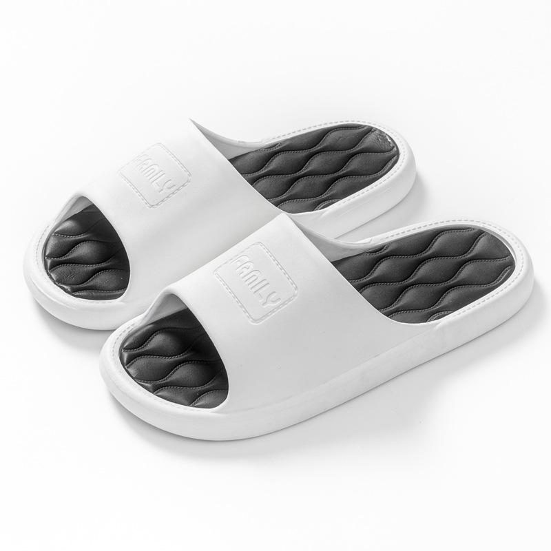 

Пара тапочек женская летняя одежда нескользящая для дома наступая на дерьмо ощущение дома дома ванная комната мягкая подошва прохладные тапочки мужские 44/45