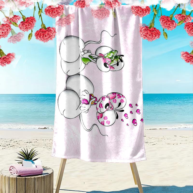 Diddl Print Beach Towel, Large Soft Quick Dry Towel for Beach Camping Swimming