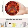 6 Pieces 2D Wooden Coasters Tribal Totem Pattern Theme Desktop Insulation Mats Home Decor Coffee Cup Coasters Office