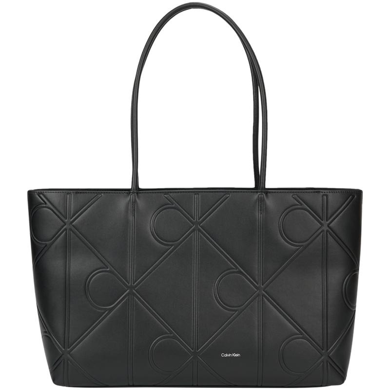 

Calvin Klein Commuter Monogram Letter Pressed Large Capacity Tote Bag Women handbags Space-Black 4F3196G-UB1 Basic Set (Bag)